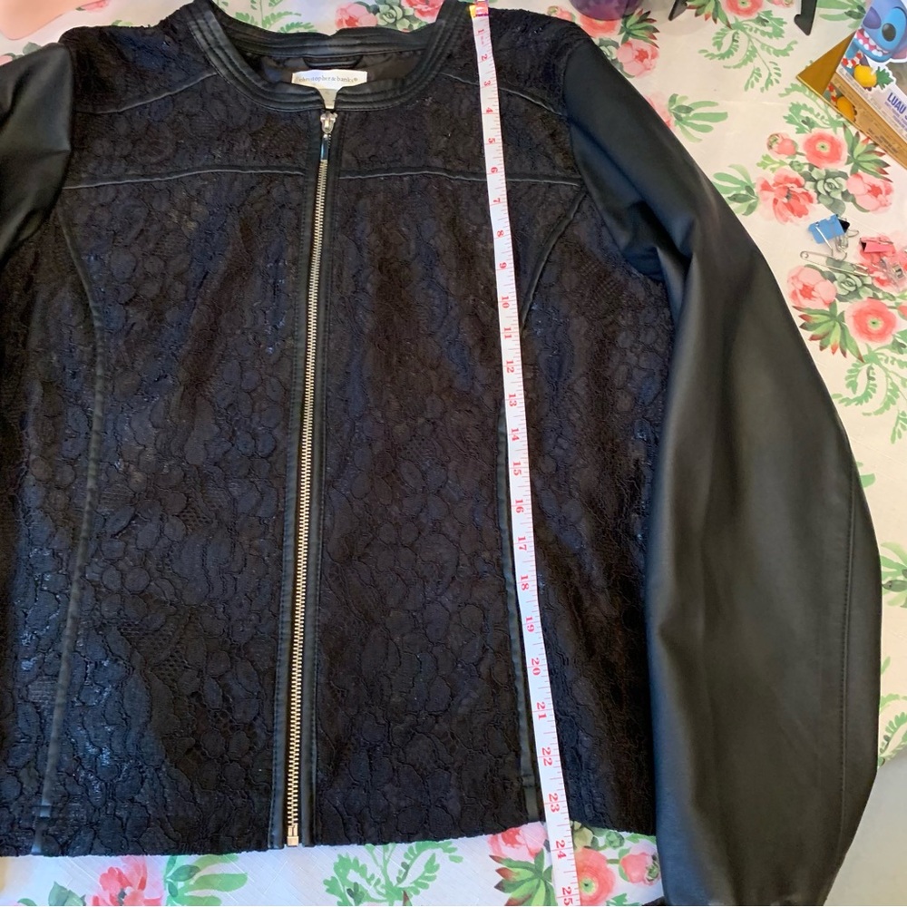 Christopher & Banks Black Faux Leather Jacket - Picture 13 of 15